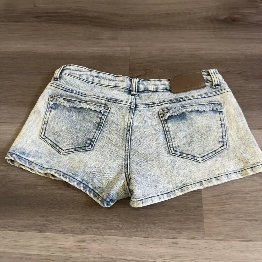 2000s lowrise american flag denim mini shorts - Picture 8 of 8